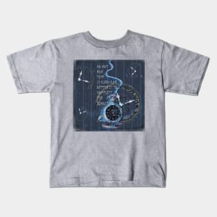 CIRCULAR TIME NIGHT BLUE Kids T-Shirt